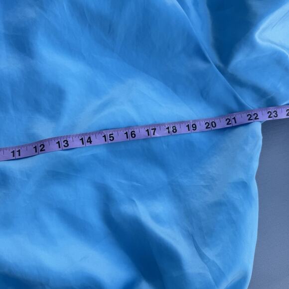 VTG Austin Open Blue Satin Bomber Jacket Mens Medium Varsity Bowling Texas - Picture 4 of 6